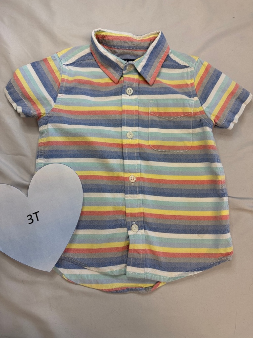 The Children's Place Blue and Yellow Button Down Shirt